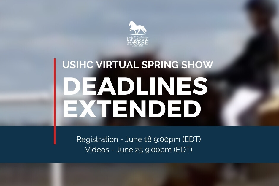 Deadlines extended for the Virtual Spring Show